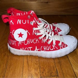 Converse UNT1TL3D Hi Top Not A Chuck Red. Excellent condition.